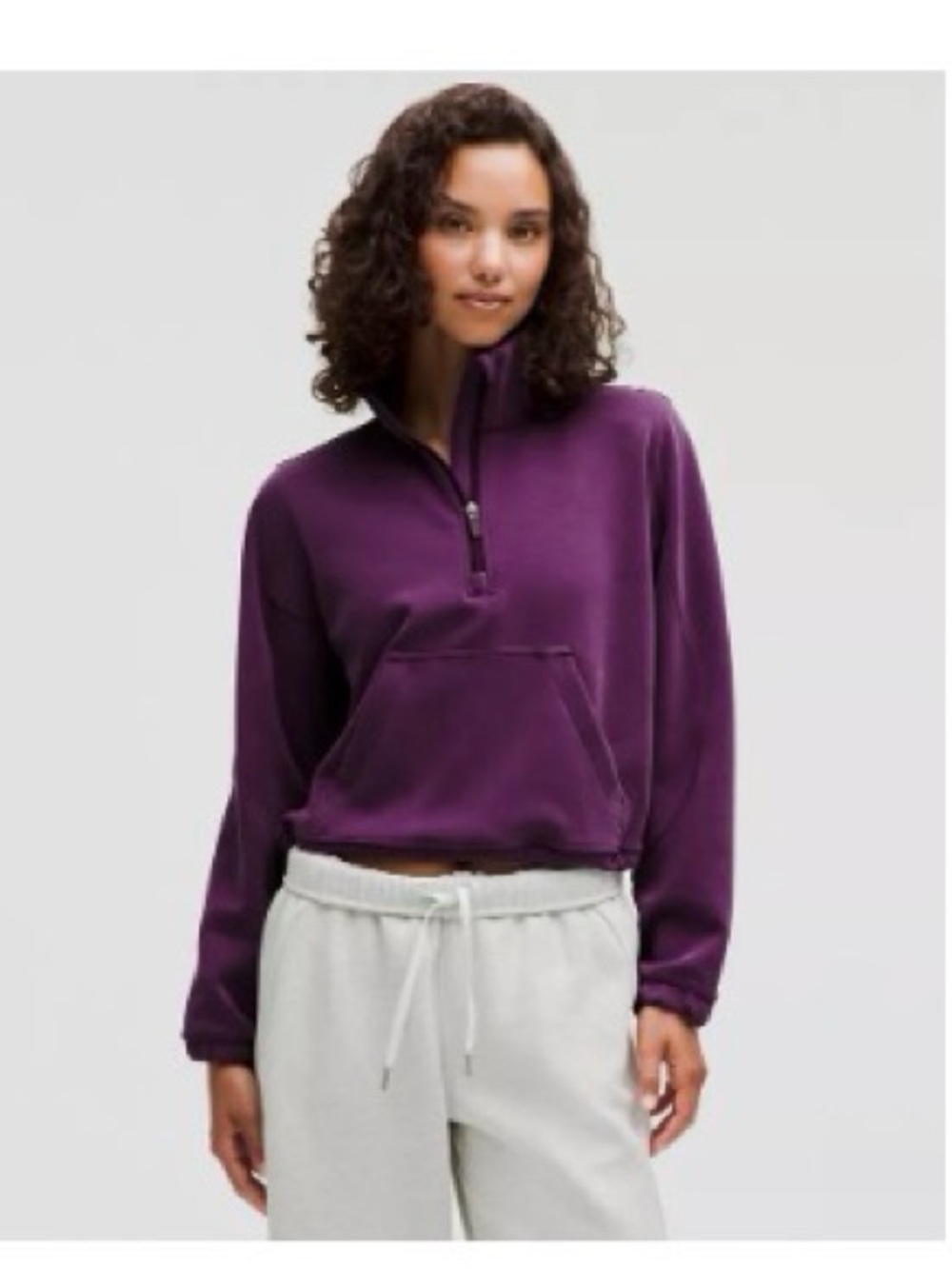 Lululemon Brushed Softstreme Half Zip Purple